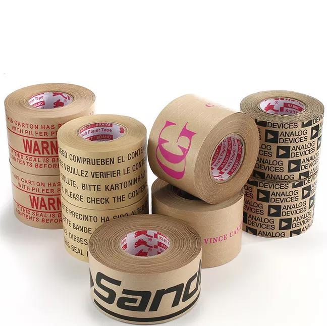 Лента для запечатывания крафт-бумаги | Eco Friendly Custom Logo Printed biodegradable Self Adhesive Kraft Paper gummed Tape | Packing Tape