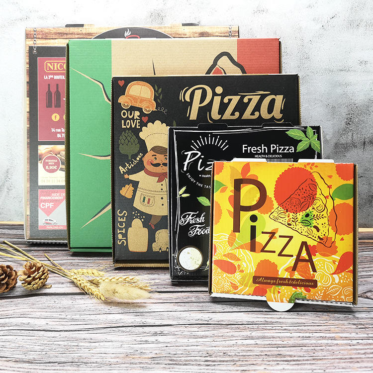 Kraft corrugated octangle shape pizza packaging paper box with custom logo