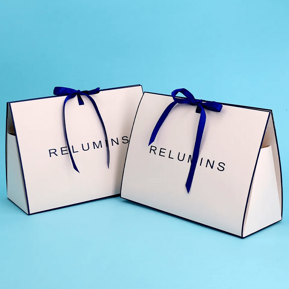 Custom Logo White Gift Packaging Shopping Paper Bag